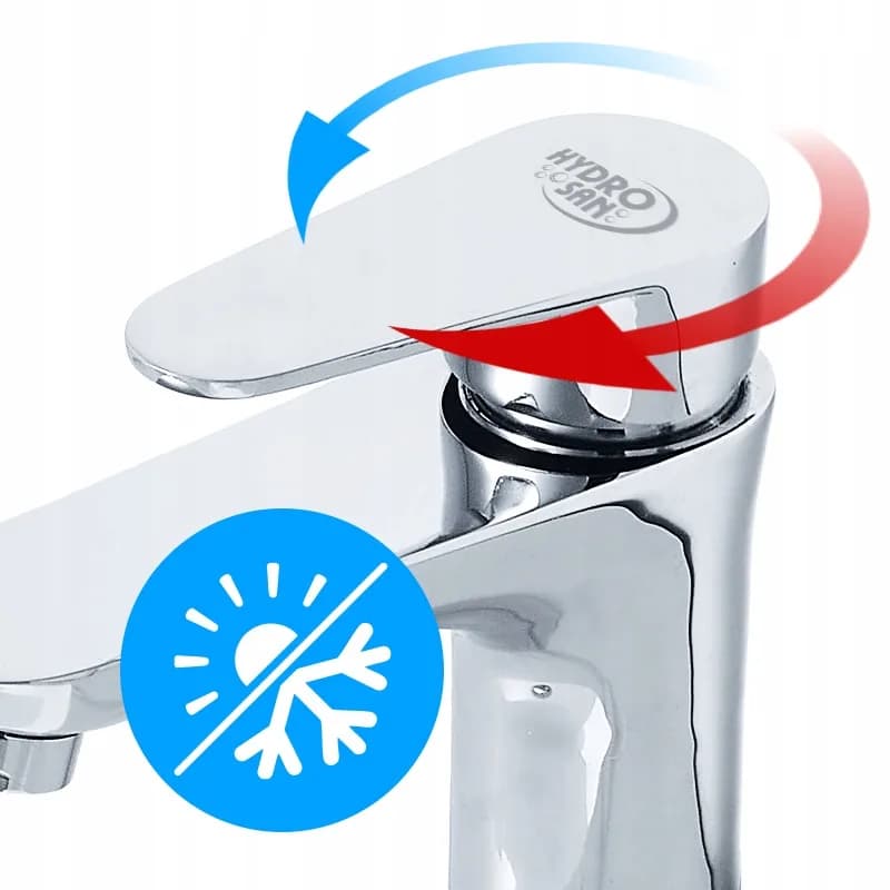 Mitigeur de lavabo pour vasque à poser avec aérateur Akron chromé – photo 8