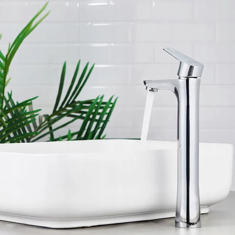 Mitigeur de lavabo pour vasque à poser avec aérateur Akron chromé – photo 2