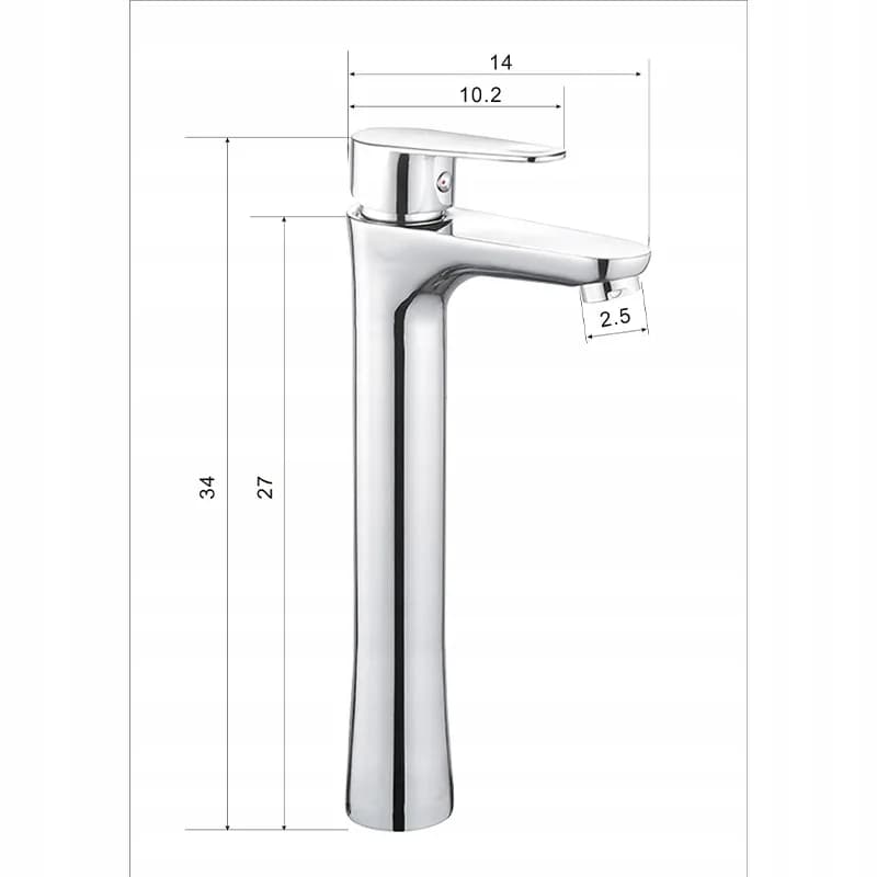 Mitigeur de lavabo pour vasque à poser avec aérateur Akron chromé – photo 3