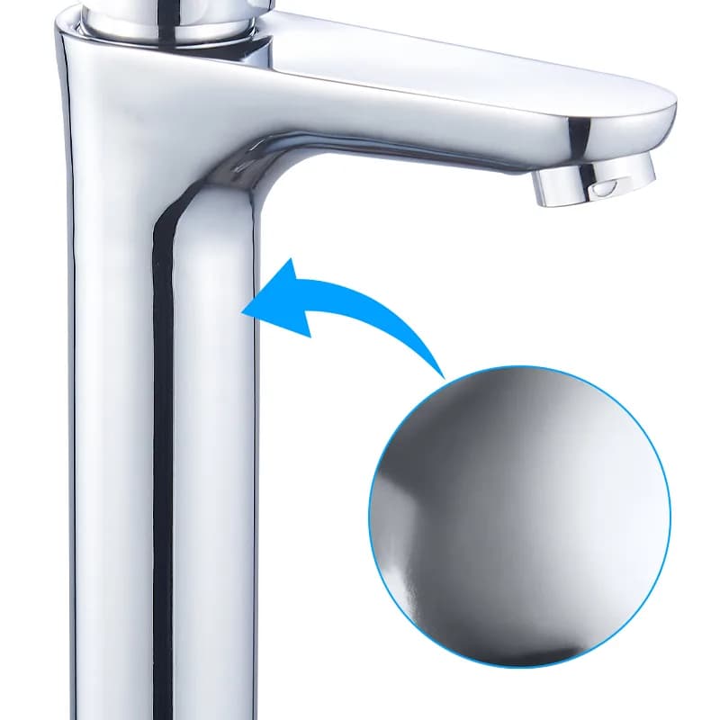 Mitigeur de lavabo pour vasque à poser avec aérateur Akron chromé – photo 5