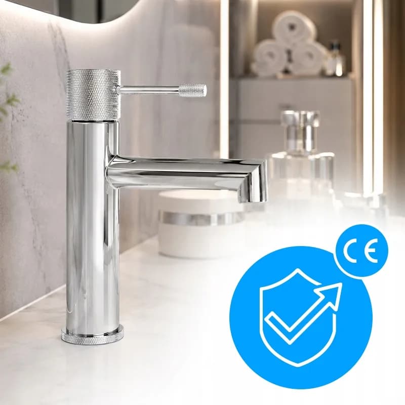 Mitigeur de lavabo bas pour vasque à poser Bona chromé – photo 4