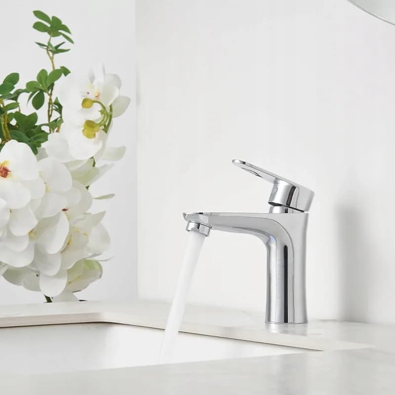Mitigeur de lavabo pour vasque à poser avec aérateur Akron chromé (réf. 36206) – photo 2