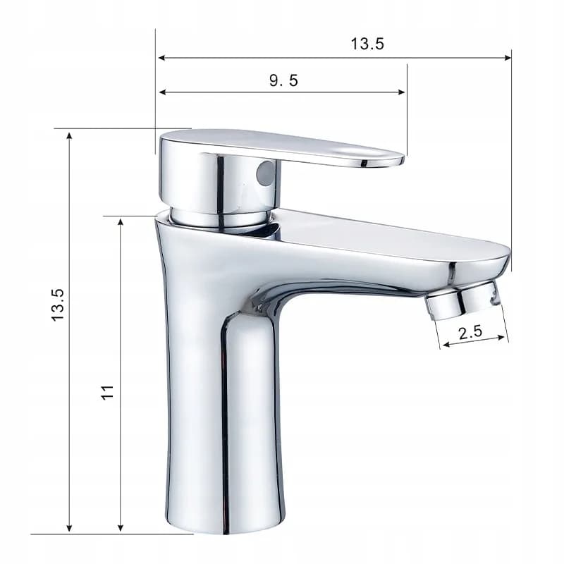 Mitigeur de lavabo pour vasque à poser avec aérateur Akron chromé (réf. 36206) – photo 3