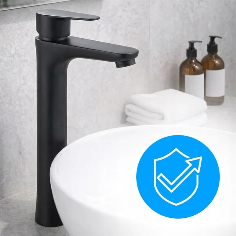 Mitigeur de lavabo pour vasque à poser avec aérateur Akron noir – photo 4