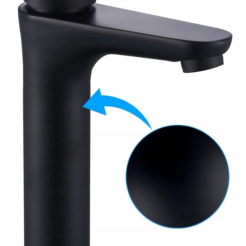 Mitigeur de lavabo pour vasque à poser avec aérateur Akron noir – photo 5