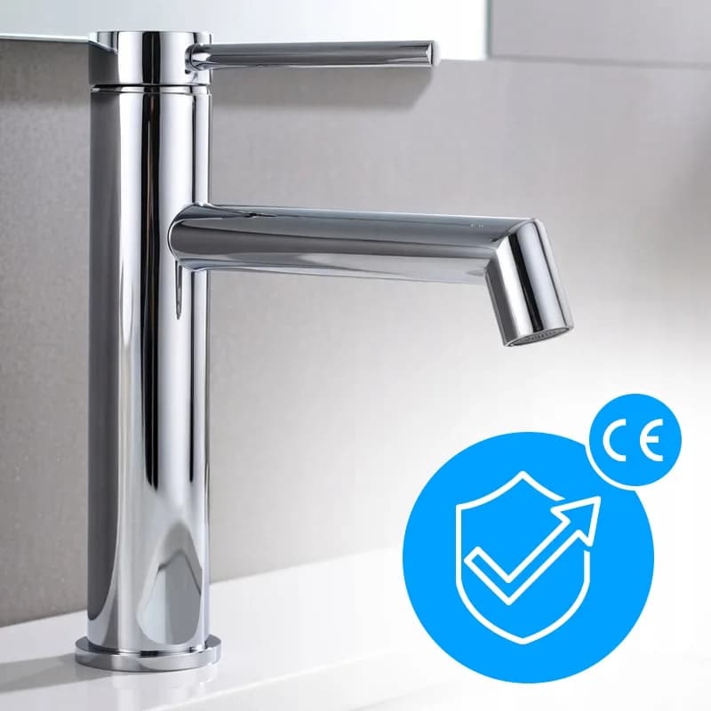 Mitigeur de lavabo bas pour vasque à poser Mika chromé – photo 4