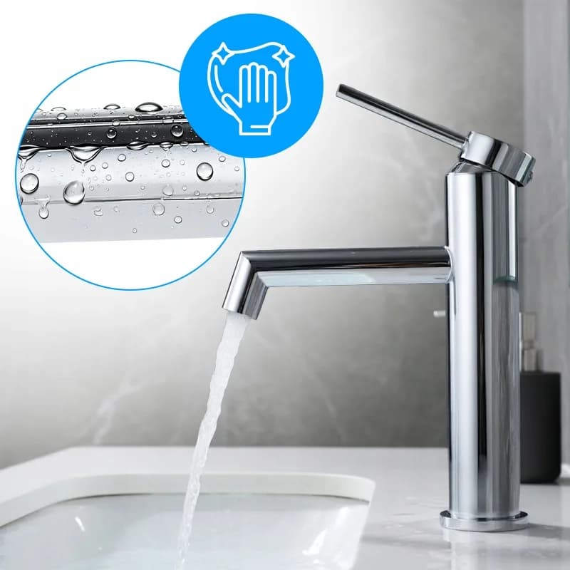 Mitigeur de lavabo bas pour vasque à poser Mika chromé – photo 7