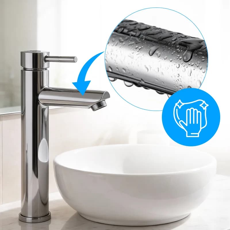 Mitigeur de lavabo haut pour vasque à poser Arley chromé – photo 5