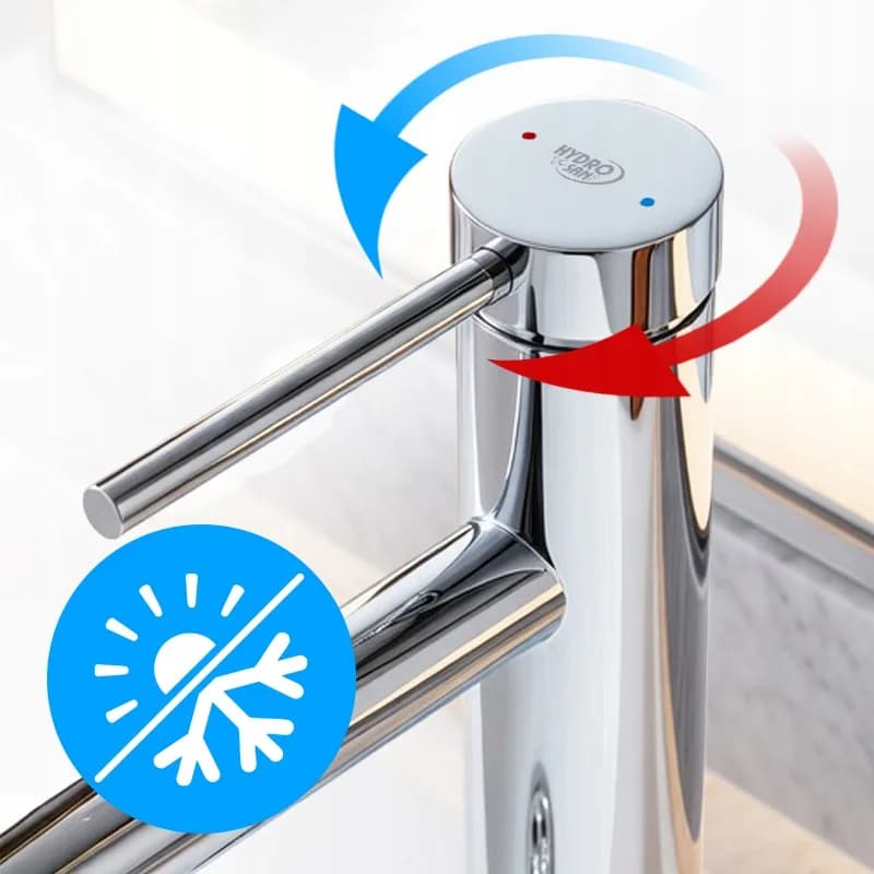 Mitigeur de lavabo bas pour vasque à poser Loki chromé – photo 5