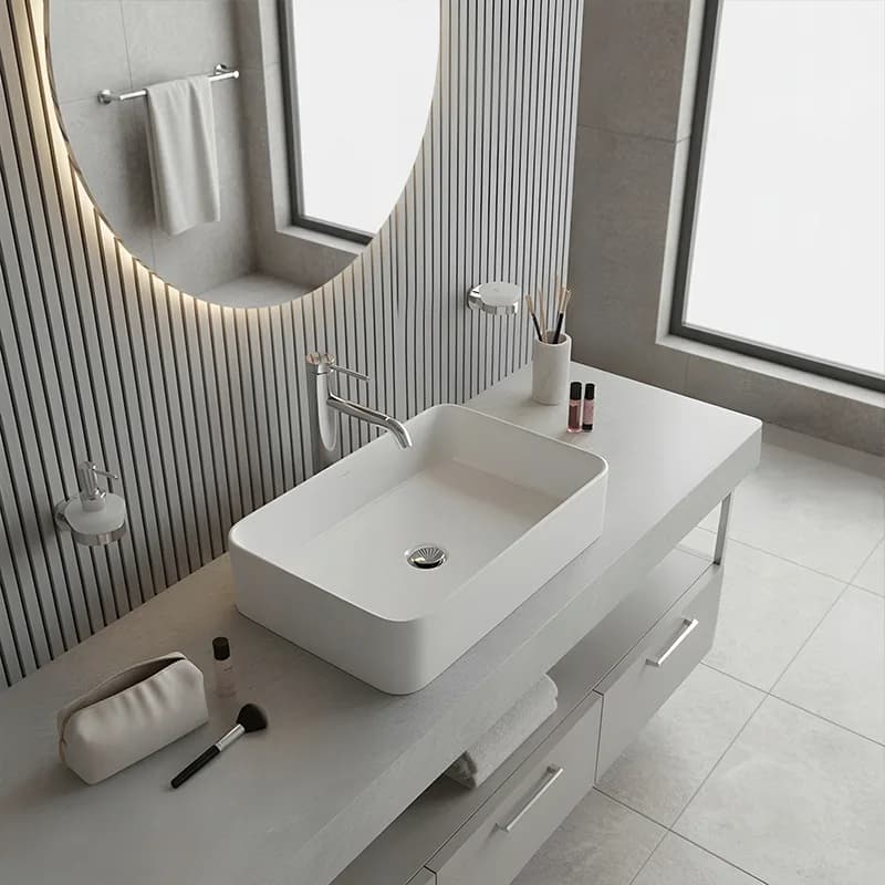 Mitigeur de lavabo bas pour vasque à poser Loki chromé – photo 2