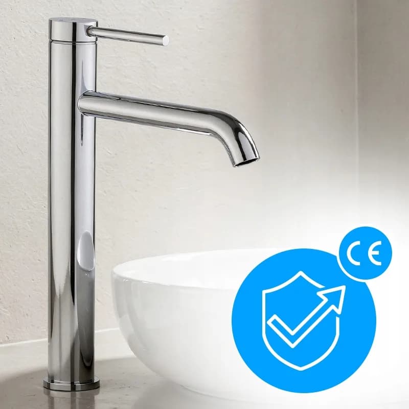 Mitigeur de lavabo bas pour vasque à poser Loki chromé – photo 4