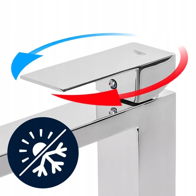 Mitigeur de lavabo haut pour vasque à poser avec aérateur F211HA chromé – photo 7