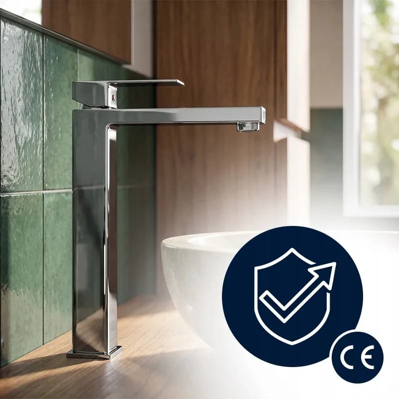Mitigeur de lavabo haut pour vasque à poser avec aérateur F211HA chromé – photo 4