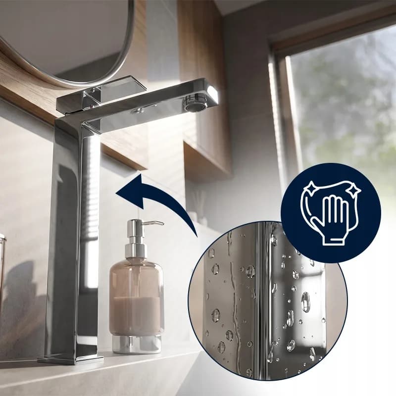 Mitigeur de lavabo haut pour vasque à poser avec aérateur F211HA chromé – photo 6