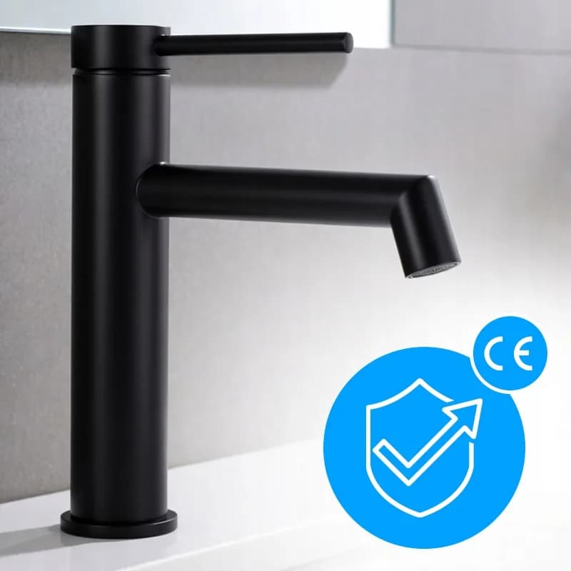 Mitigeur de lavabo bas pour vasque à poser Mika noir – photo 4
