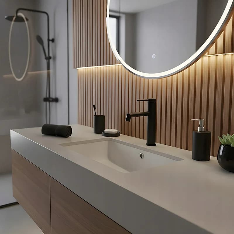 Mitigeur de lavabo bas pour vasque à poser Mika noir – photo 2