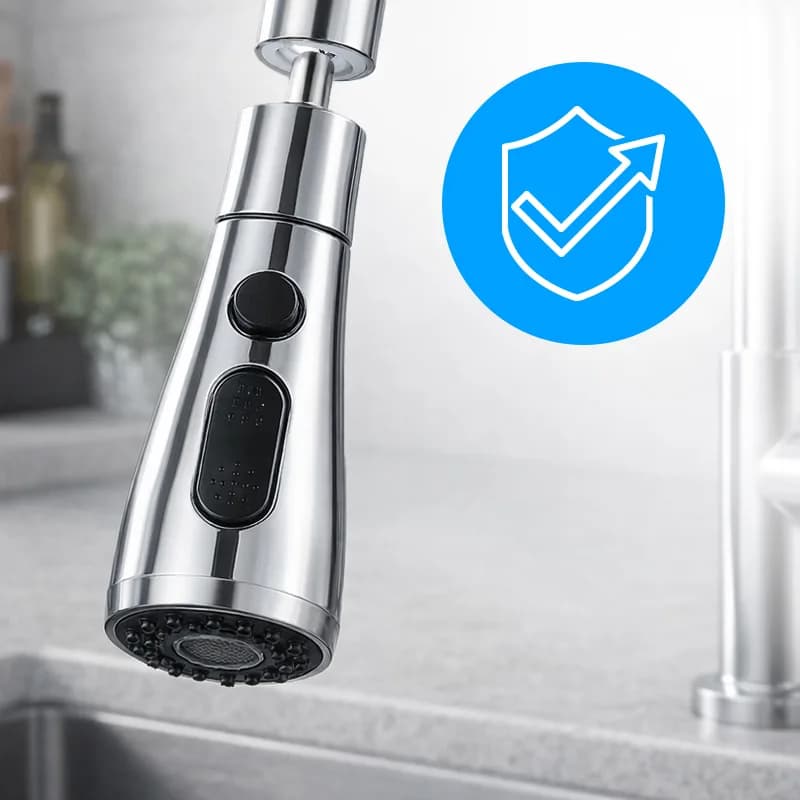 Rallonge de robinet avec aérateur 2 modes 360° PERL-2 chromé – photo 4