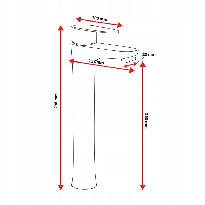 Mitigeur de lavabo pour vasque à poser Akron doré brossé – photo 3