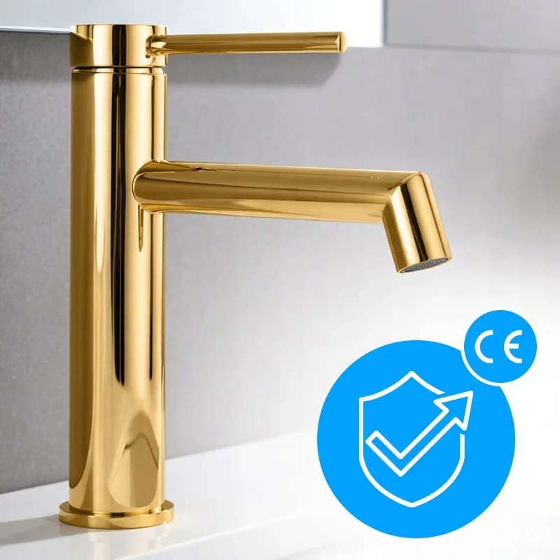 Mitigeur de lavabo bas pour vasque à poser Mika doré – photo 4