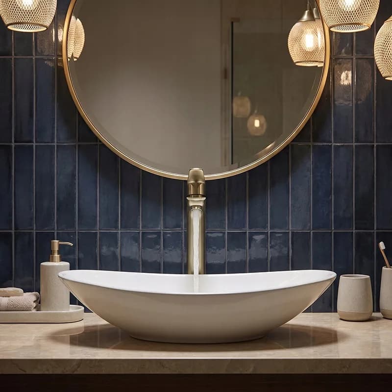 Mitigeur de lavabo pour vasque à poser Akron doré brossé (réf. 36251) – photo 2