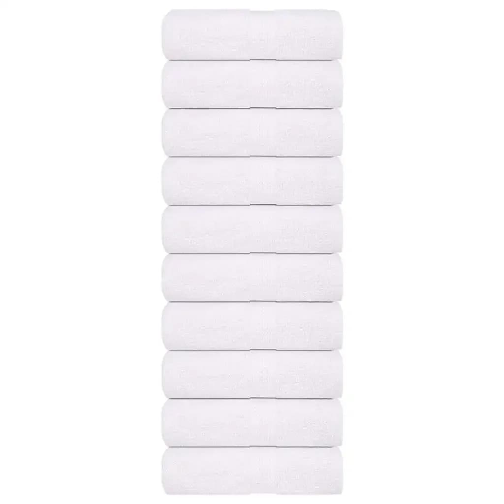 Lot de 10 serviettes d'invité FROGN 30 x 50 cm, blanches