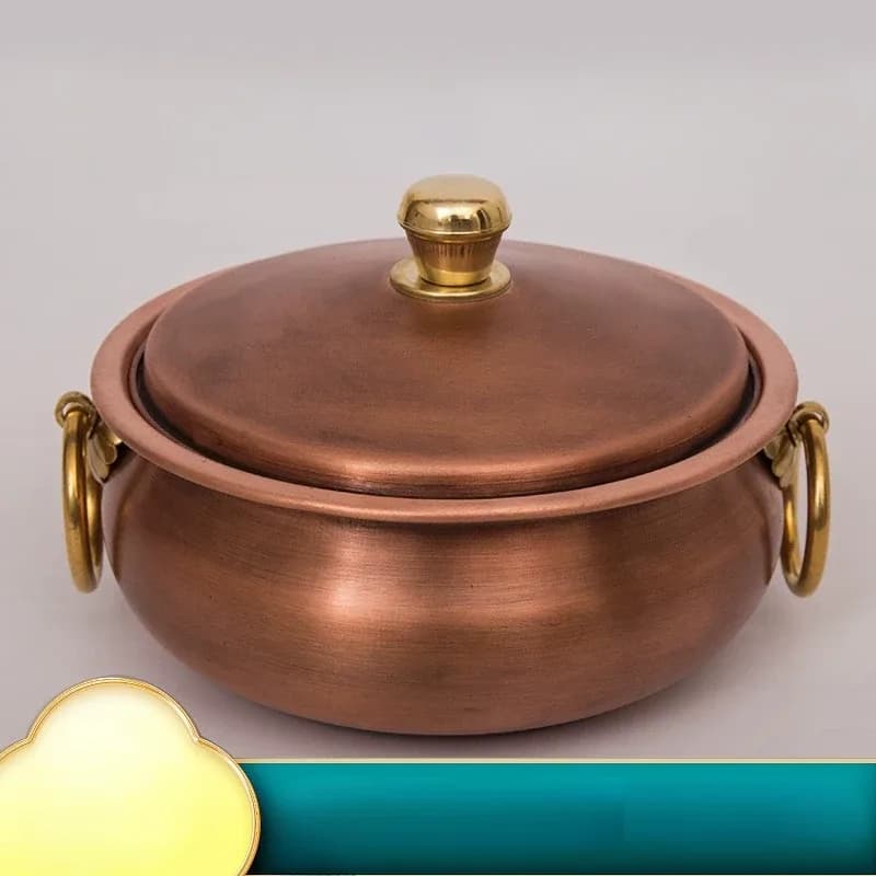 Marmite chaude compacte et Portable en cuivre de Style japonais avec poignée Anti-salissure détachable pour la cuisson de Sukiyaki et d'agneau mongol
