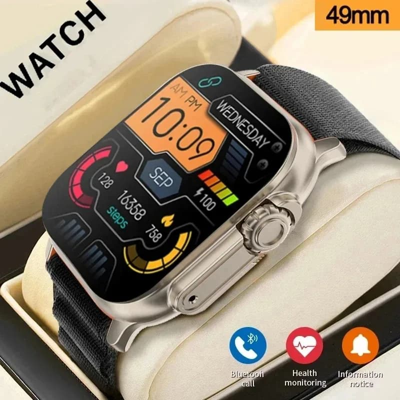 Nouvelle Montre Connectée Homme 2026 Écran HD 2,01 Pouces Appel Bluetooth Suivi Santé et Fitness Modes Multi-Sports Compatible Android iOS