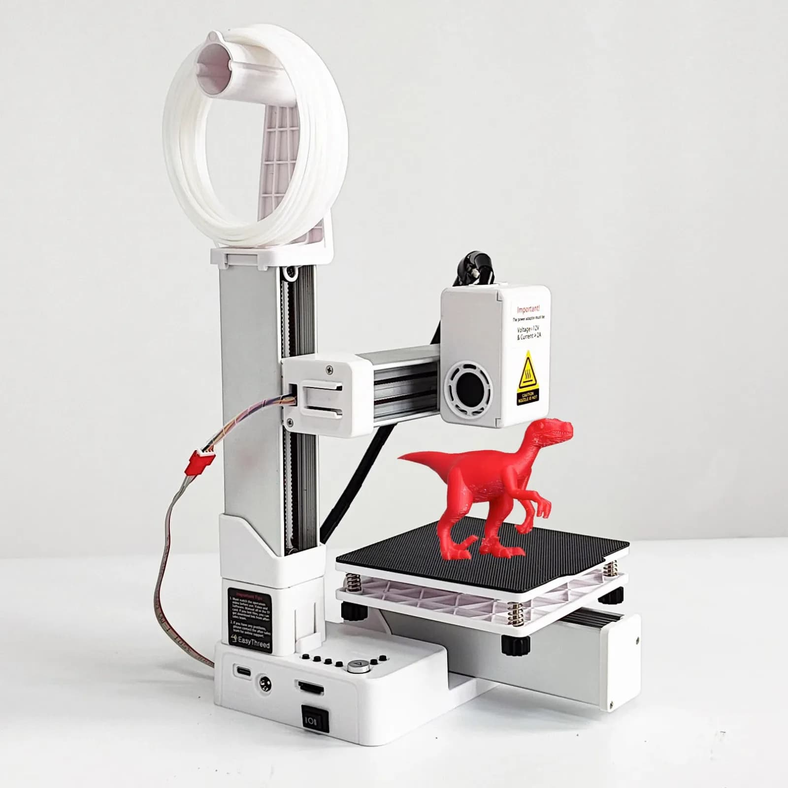 EasyThreed-Imprimante 3D, entrée de gamme, compatible avec PLA, TPU, filament de 1.75mm, adaptateur secteur inclus