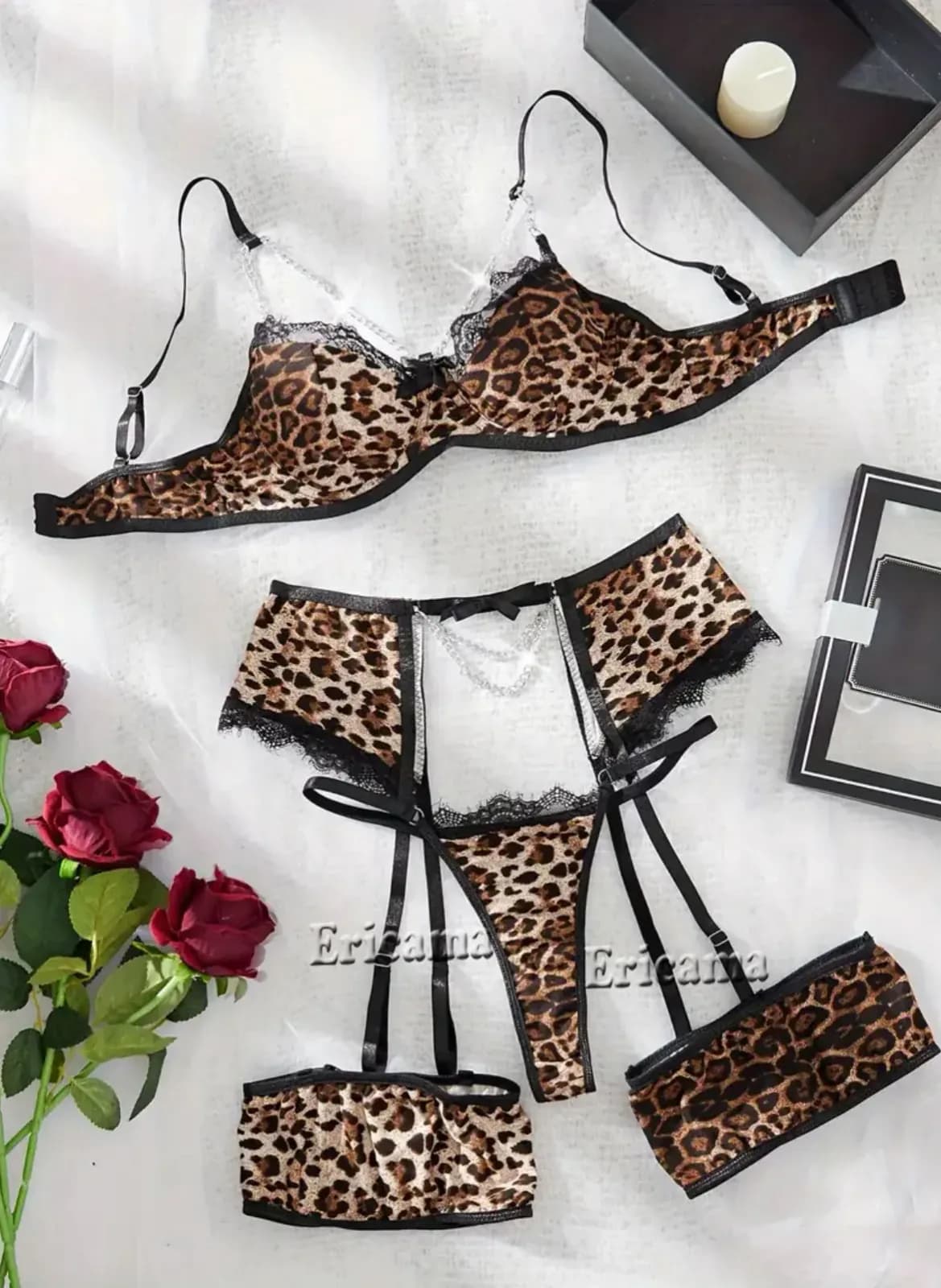 Ensemble de Lingerie érotique nuisette Lingerie sensuelle dentelle 2024 ensemble de soutien-gorge pour femmes sous-vêtements Costumes sexuels intimes ensemble soutien-gorge et culotte