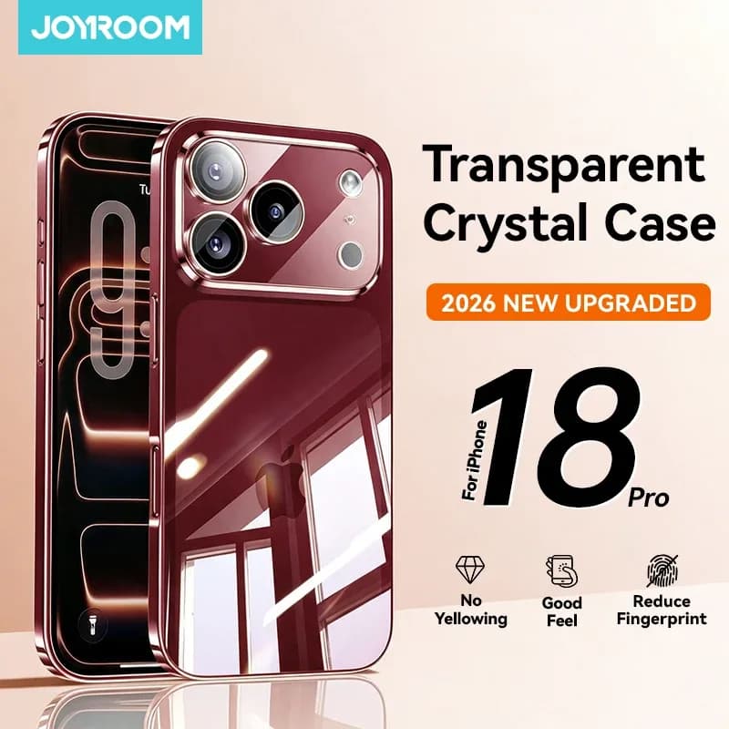 Coque Joyroom pour iPhone 18 Pro Max, transparente en PC, anti-jaunissement, protection d'objectif, compatible iPhone 17 16 15 Pro Max