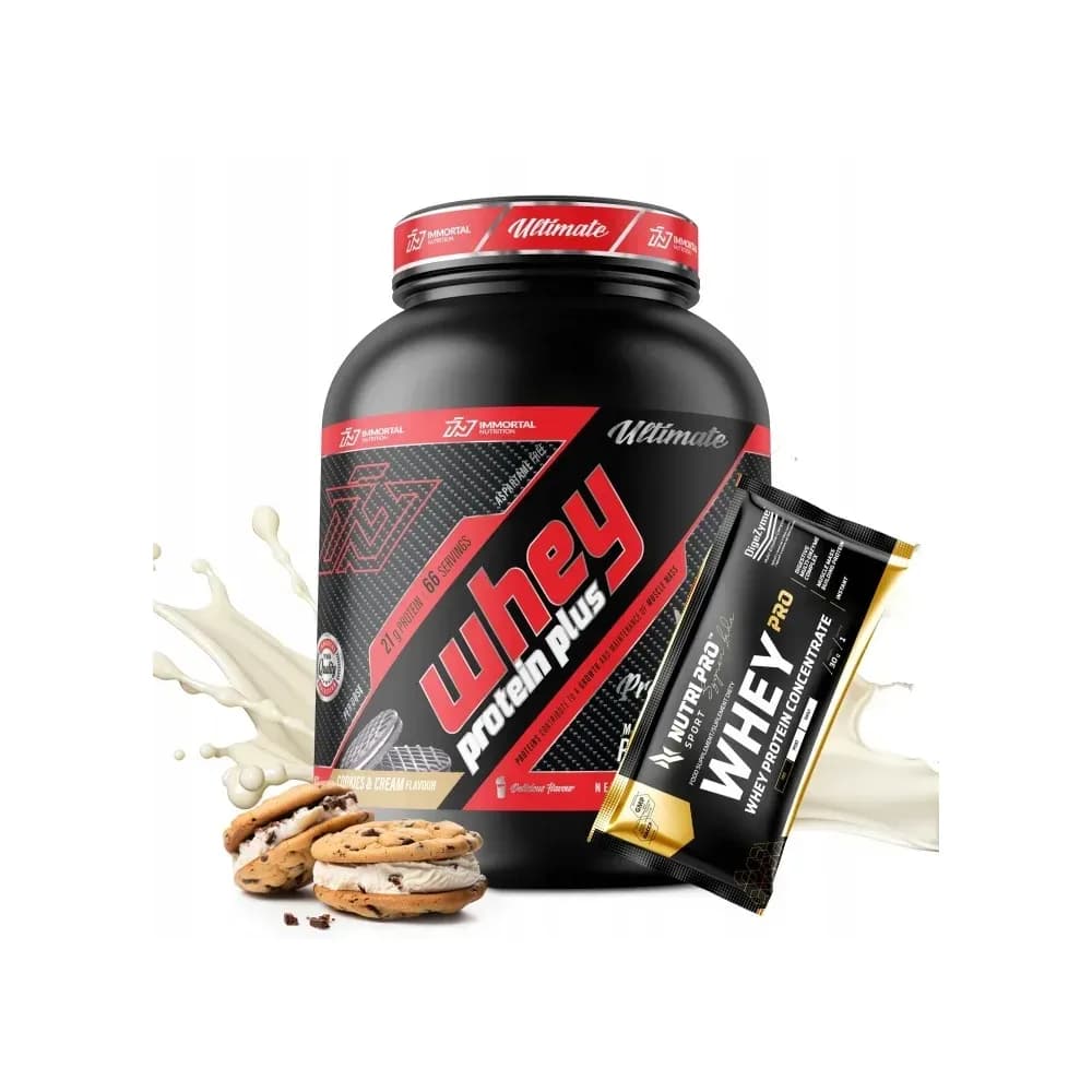 Immortal Nutrition Mélange de protéines végétales et animales 2 kg, saveur biscuit à la crème