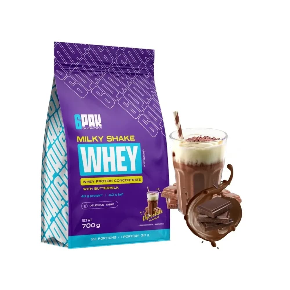 6PAK Nutrition Protéine de lactosérum (WPC) 700 g, saveur chocolat