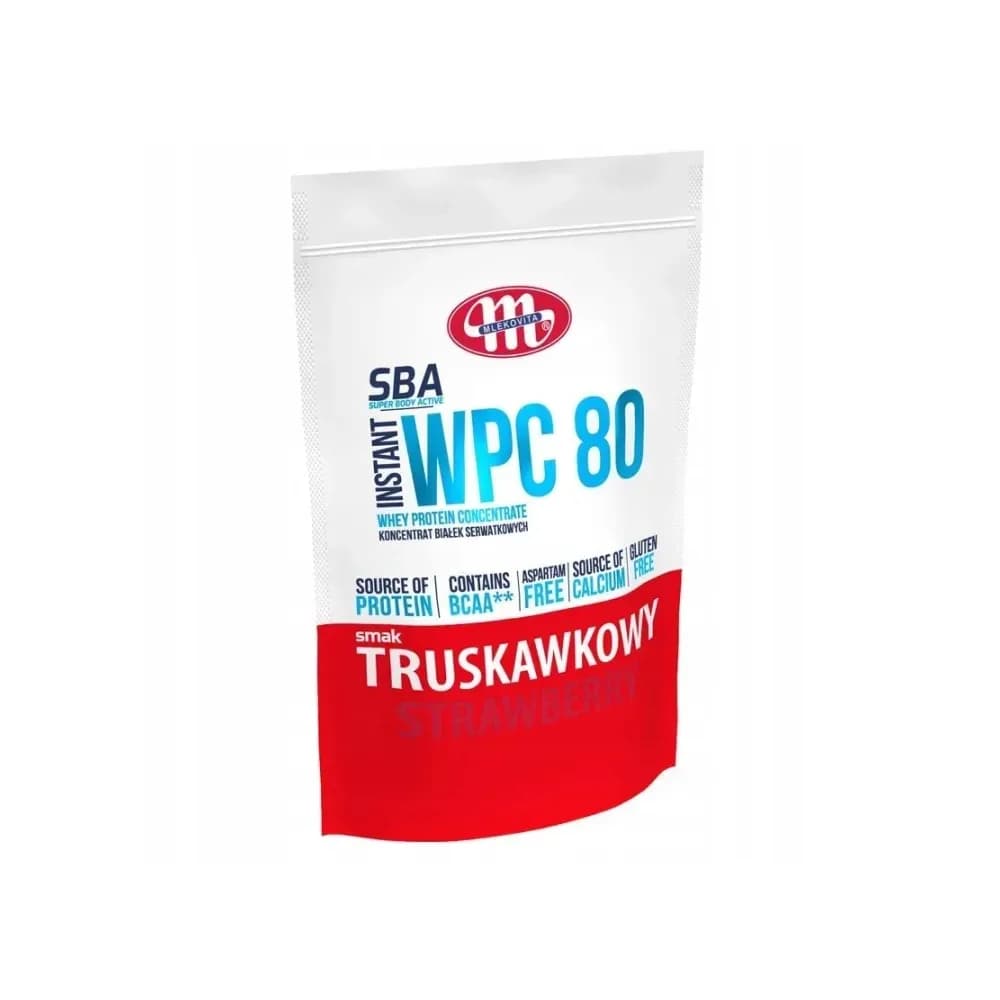 Mlekovita Protéine de lactosérum (WPC) 700 g, saveur fraise