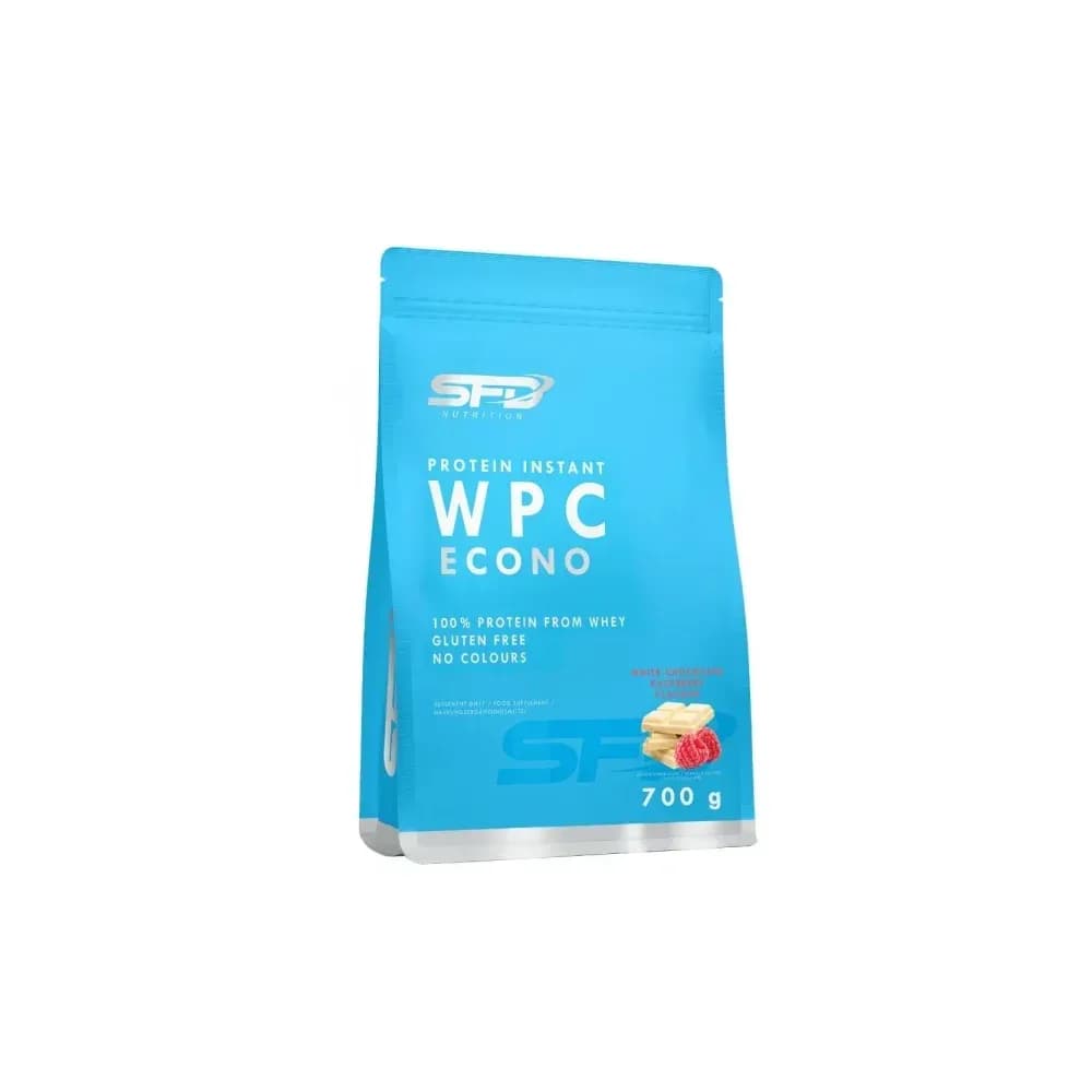 SFD Protéine de lactosérum (WPC) 700 g, saveur chocolat blanc-framboise