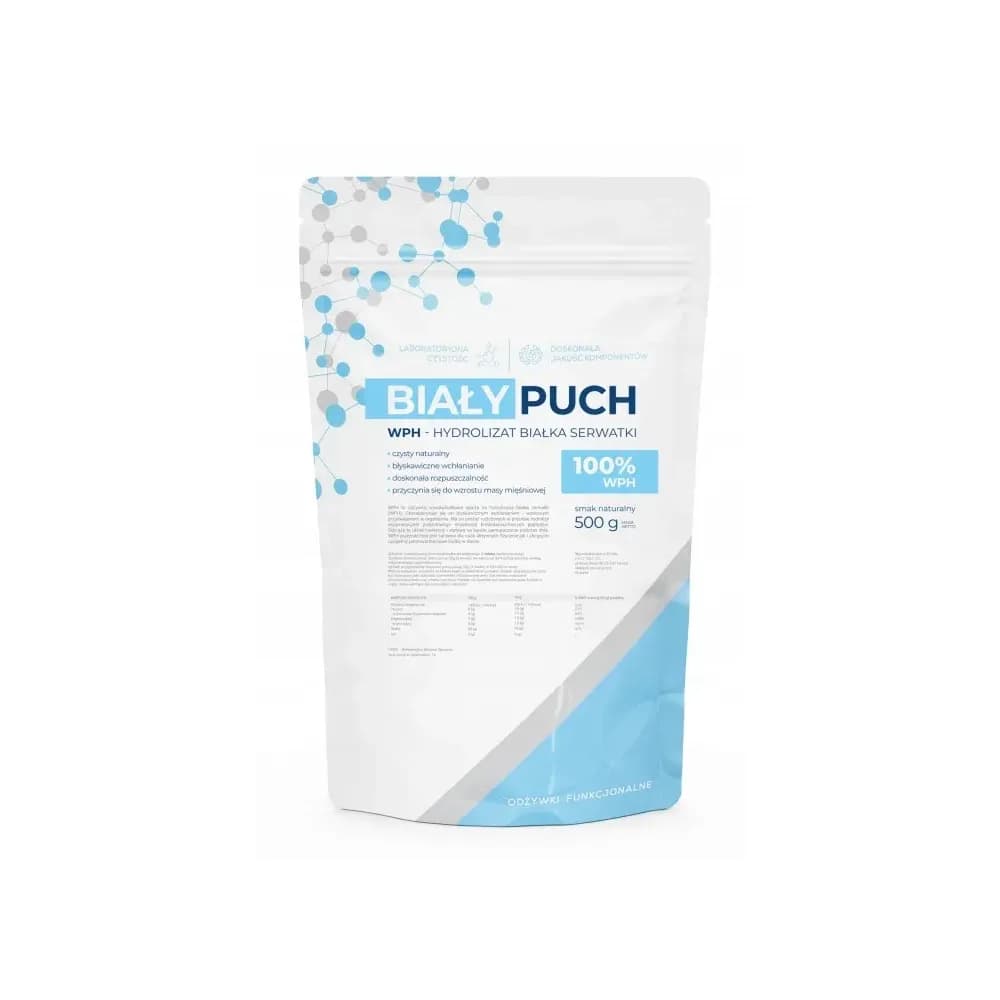 Biały Puch Hydrolysat de protéine de lactosérum (WPH) 500 g, saveur nature