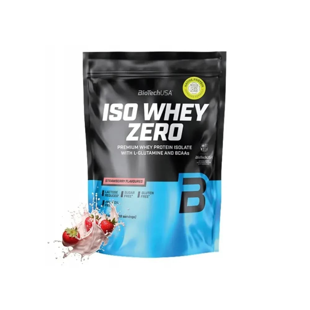 BioTechUSA Isolat de protéine de lactosérum (WPI) 454 g, saveur fraise