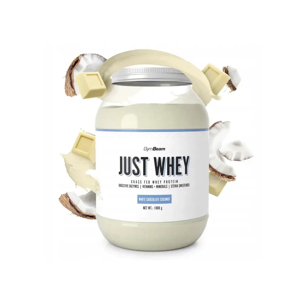 GymBeam Mélange de protéines animales 1 kg, saveur chocolat blanc-noix de coco