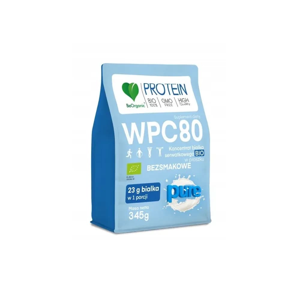 BeOrganic Protéine de lactosérum (WPC) 345 g, saveur nature