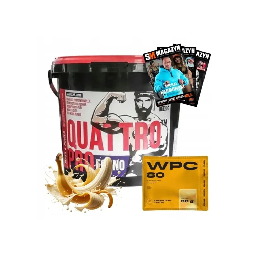 Megabol Mélange de protéines animales 1,8 kg, saveur banane