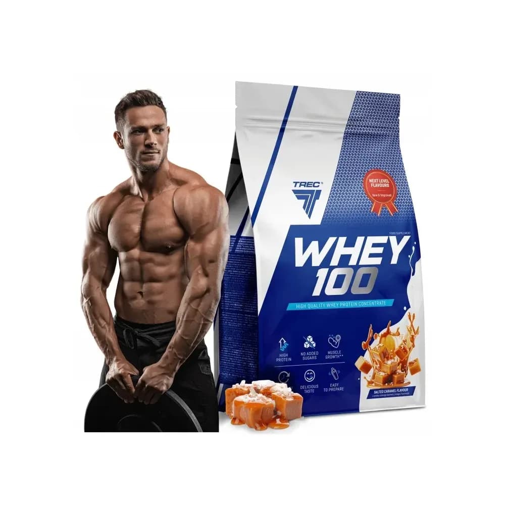 Trec Nutrition Protéine de lactosérum (WPC) 900 g, saveur caramel salé