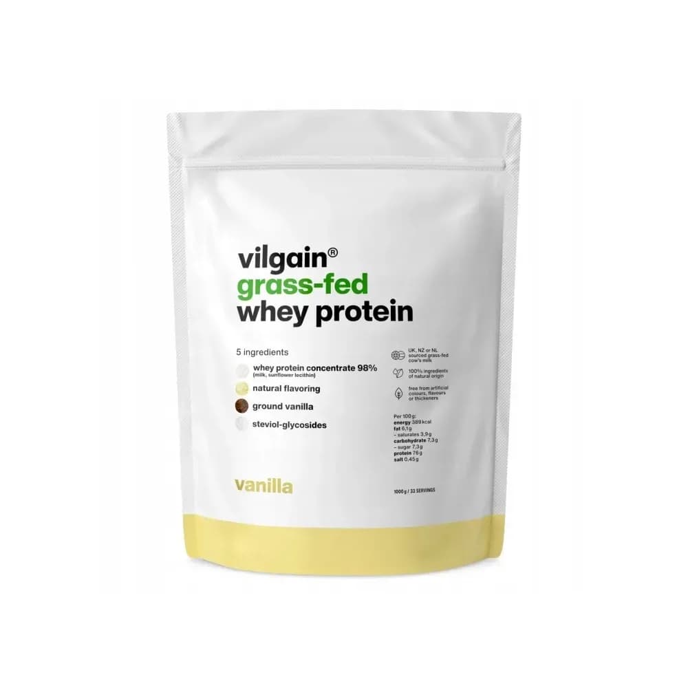 Vilgain Protéine de lactosérum (WPC) 1 kg, saveur vanille