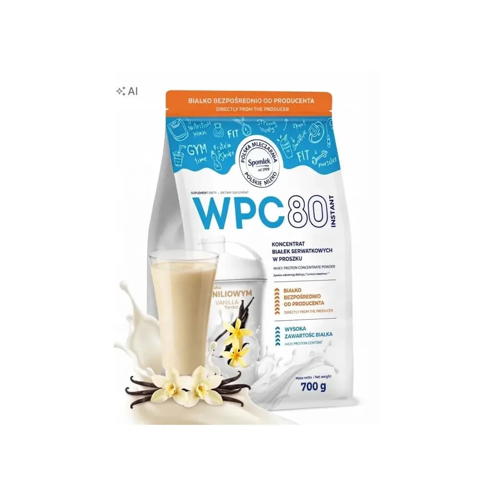 Spomlek Protéine de lactosérum (WPC) 700 g, saveur vanille