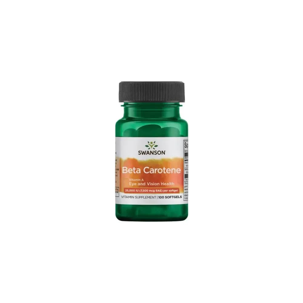 Swanson Beta Carotene 25,000IU 7500ug 100 capsules molles