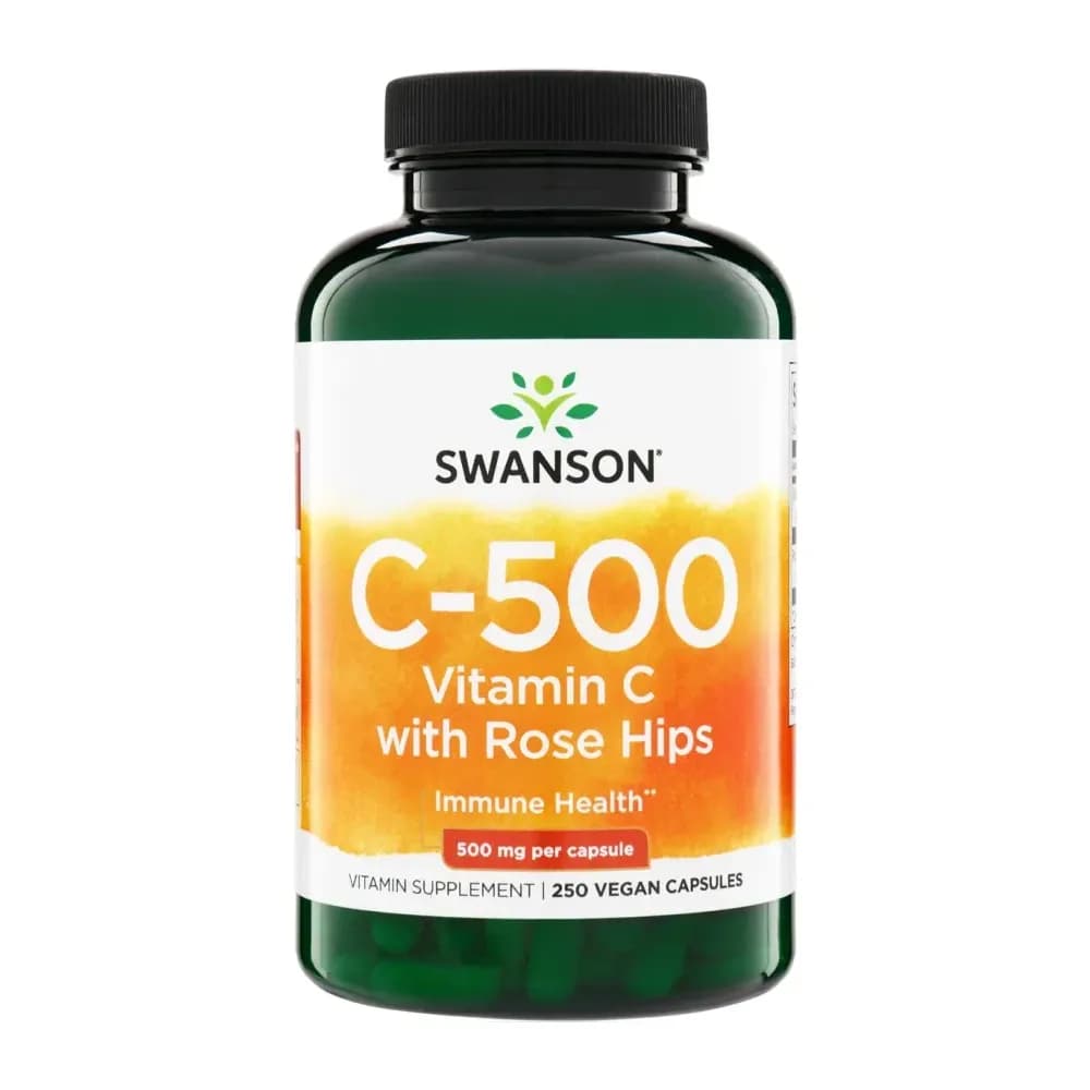 Swanson Vitamine C with Rose Hip 500mg 250 gélules