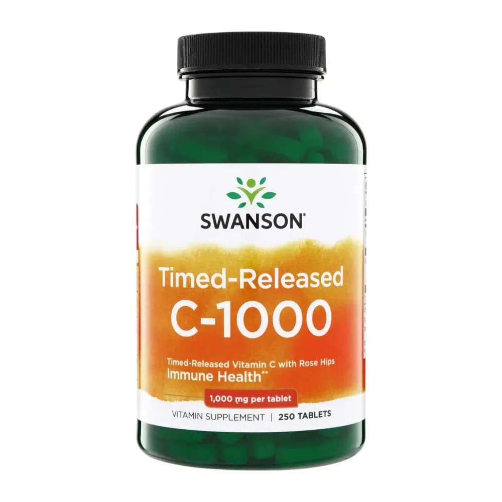 Swanson Vitamine C with Rose Hip 1000mg 250 comprimés
