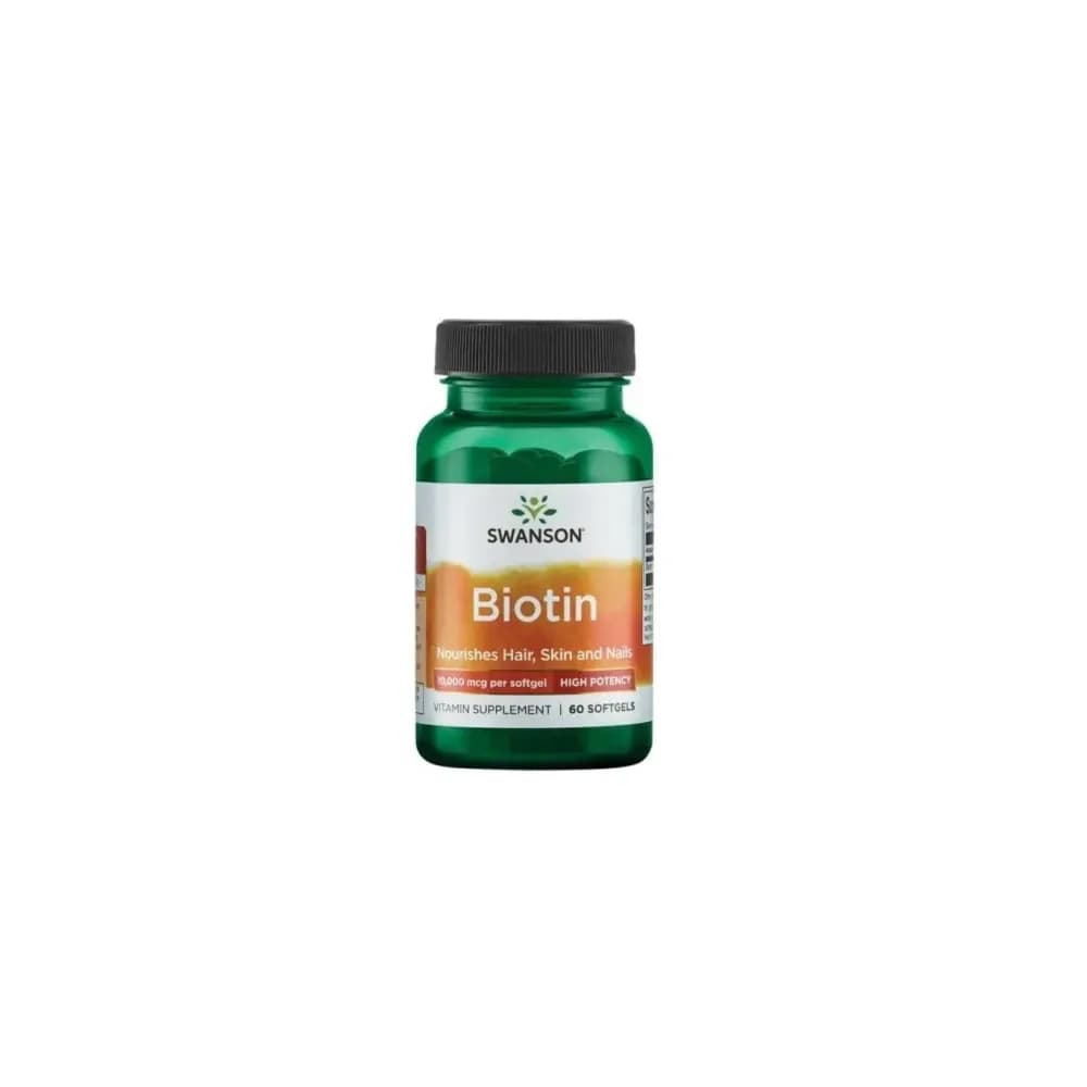 Swanson Biotin High Potency 10000 mcg 60 capsules molles