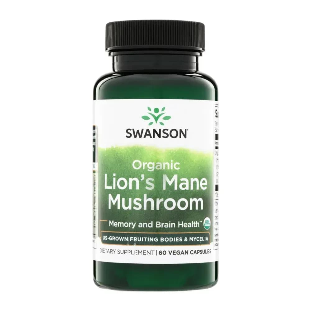 Swanson Organic Lion's Mane Mushroom 500mg 60 gélules