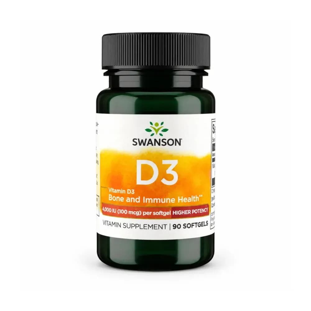 Swanson Vitamine D-3 4000IU 90 capsules molles