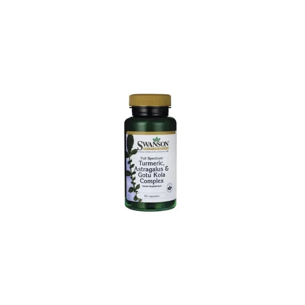 Swanson Full spectrum Turmeric Astragalus and Gotu Kola Complex 60 gélules