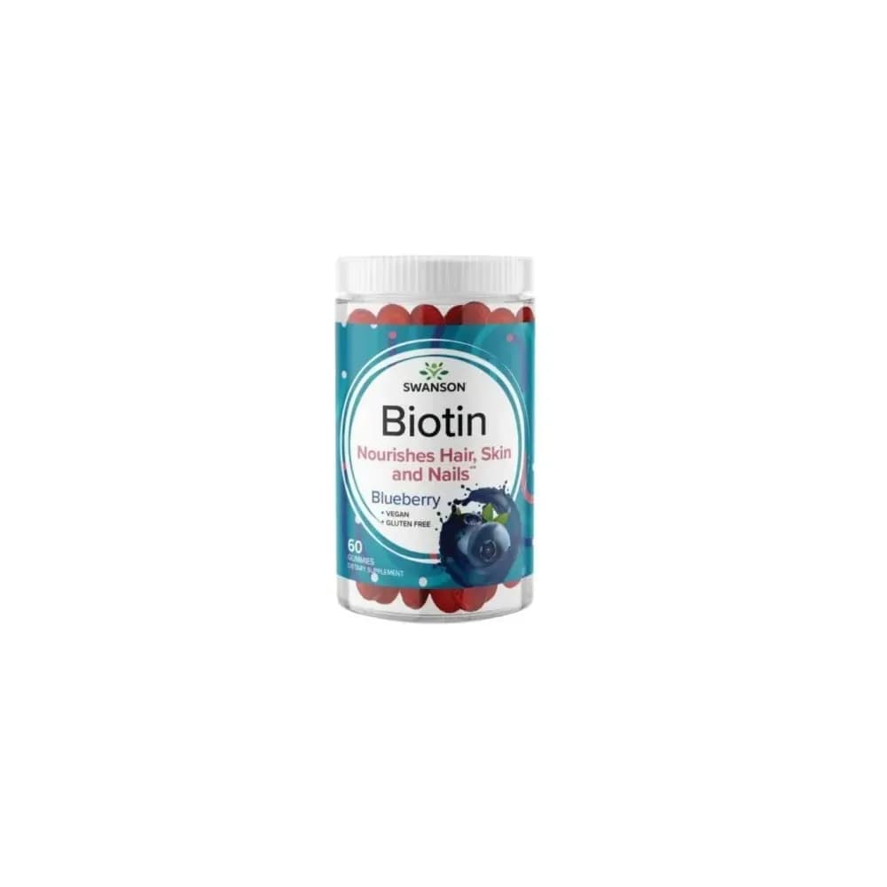 Swanson Biotin 2500mcg Blueberry 60 gommes